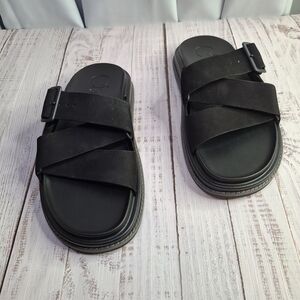 Chaco Townes Slide Size US 8 EU 39 Women's Leather Sandals Black JCH109694Z